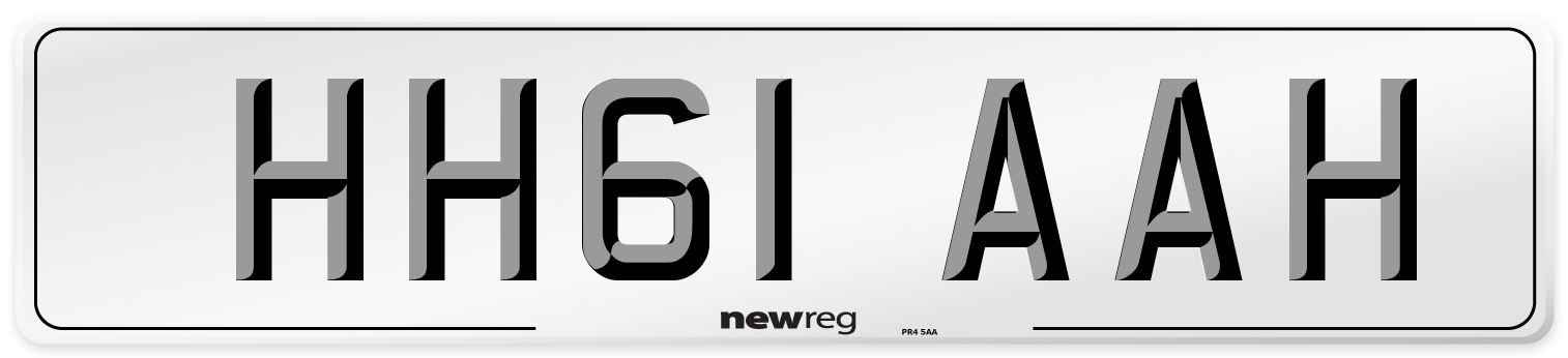 HH61 AAH Number Plate from New Reg